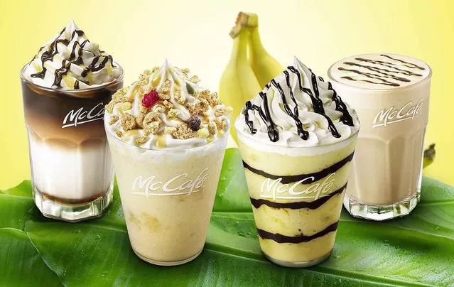 【期间限定】日本麦当劳推出新品香蕉优格冰沙，3款超人气香蕉巧克力饮品同步登场
