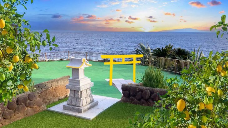 【静冈热海】初岛新景点「初海神社（柠檬神社）」可爱登场！黄色鸟居＋恋爱祈愿海景神社