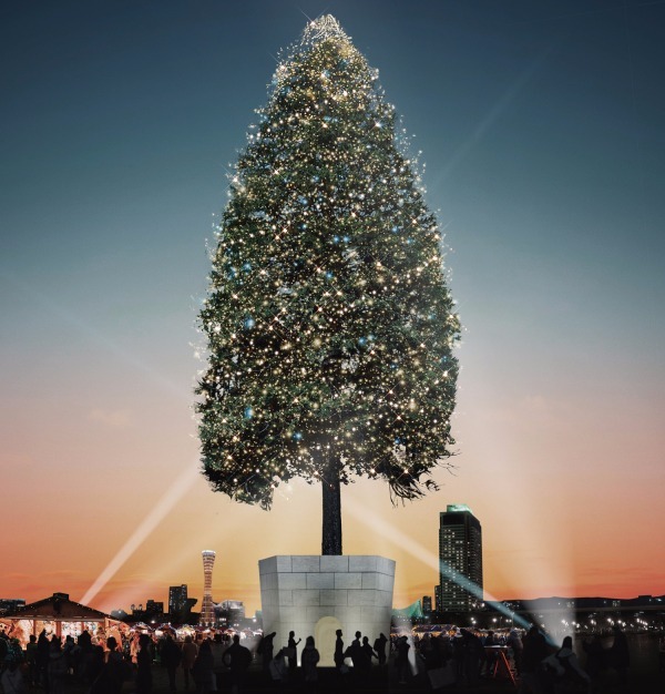 【关西必去】30公尺高「世界第一的圣诞树」即将在神户闪耀登场！